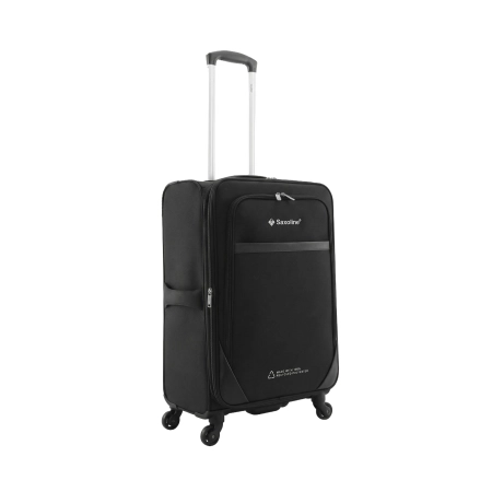Średnia walizka Saxoline Soft czarna 48l